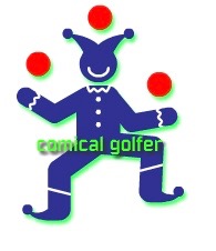 comical golfer logo