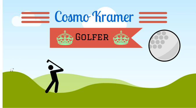 cosmo kramer golf cartoon image