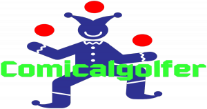 comical golfer logo