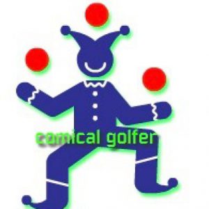 comical golfer logo